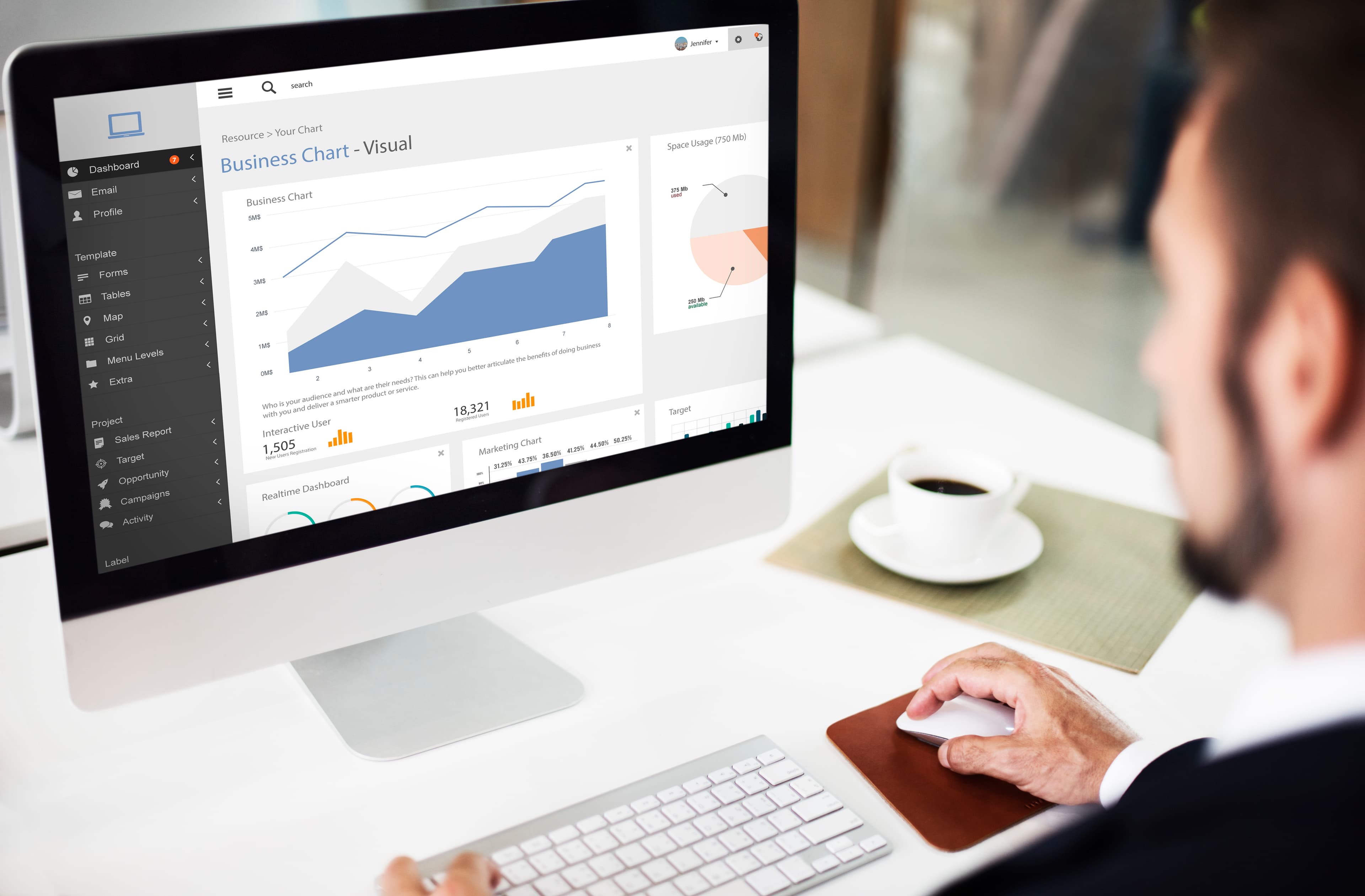 Business charts and growth reports for a strategy consultation
